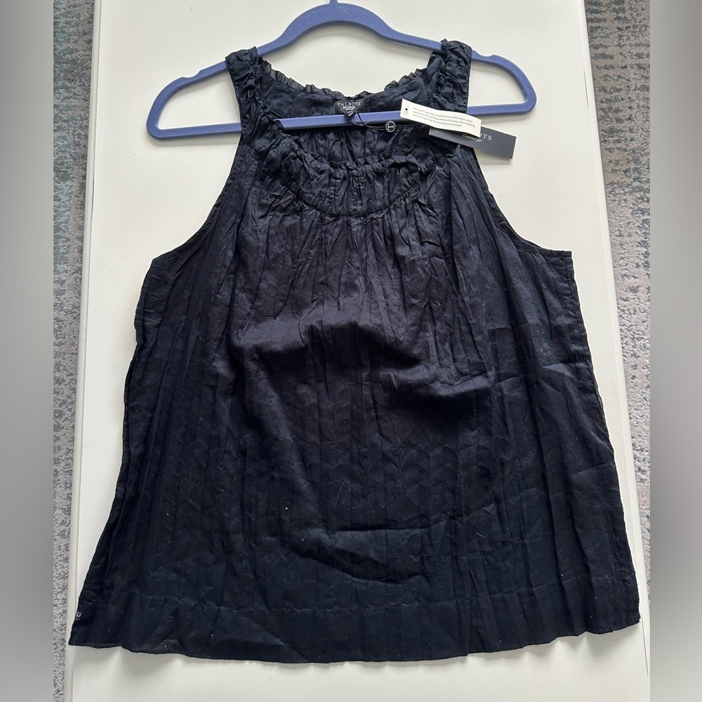 NWT - Talbots black tank top. Size 14P